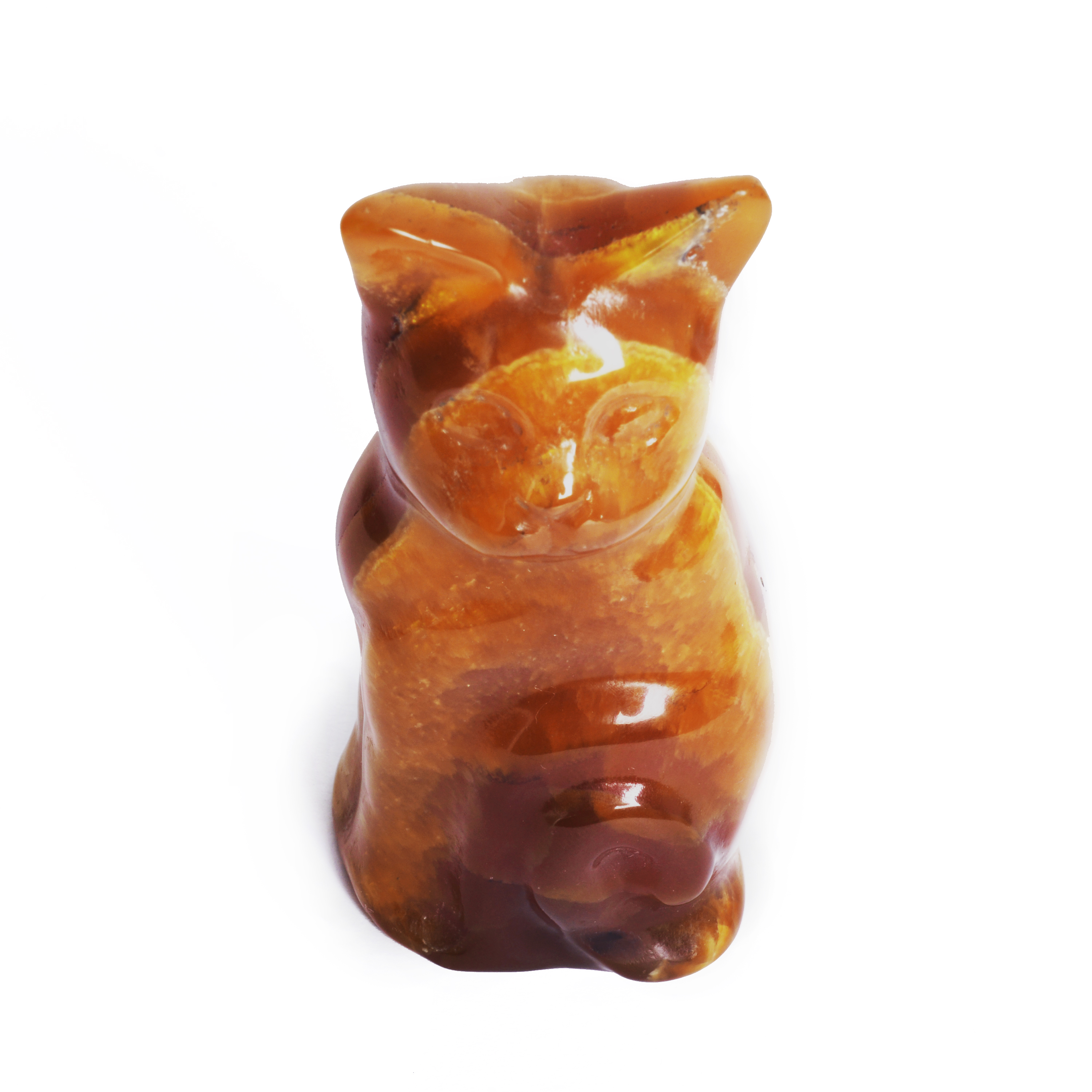 Художественная резьба из камня Симбирцит (нмпт) Кошка